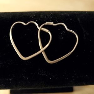 10k solid gold heart earrings